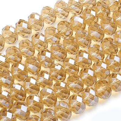 Glass Beads Strands GR12MMY-12L-1