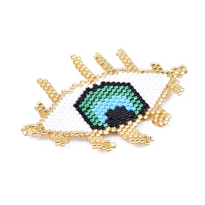 Handmade Seed Beads Links Connectors SEED-I012-15-1