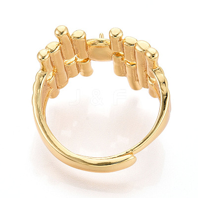 Brass Cup Peg Ring Settings KK-N274-37G-1