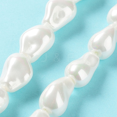 Electroplated Glass Imitation Pearl Beads Strands BSHE-G035-01A-05-1-1