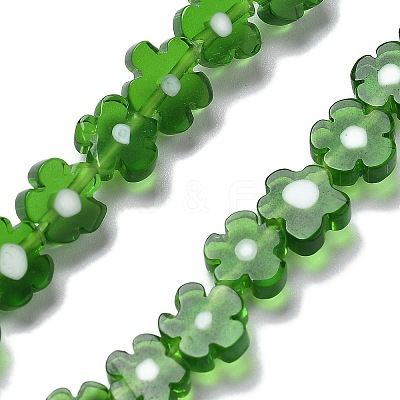 Handmade Millefiori Lampwork Beads Strands LAMP-F035-09J-1