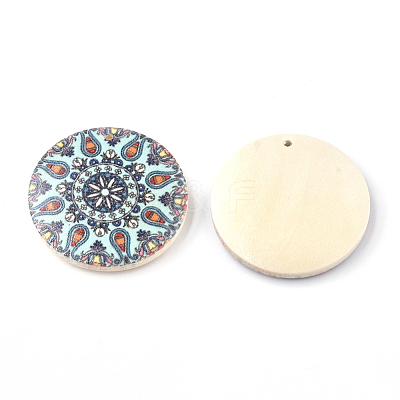 Printed Wooden Pendants WOOD-S045-034A-1
