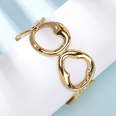 304 Stainless Steel Cuff Bangles for Women BJEW-G749-13G-1