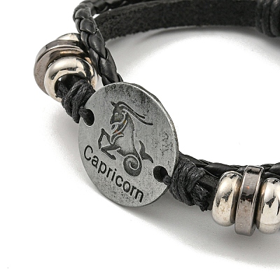 PU Imitation Leather Braided Cord Bracelets BJEW-P329-01A-AS-1