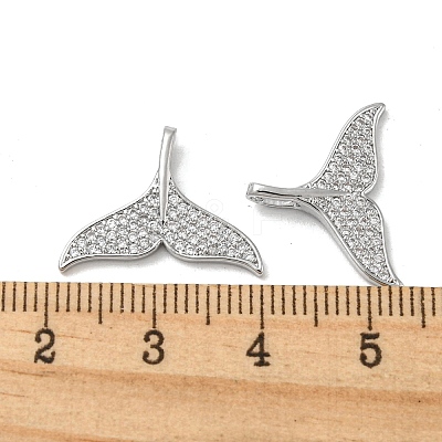 Brass Micro Pave Clear Cubic Zirconia Pendants KK-H460-35P-1