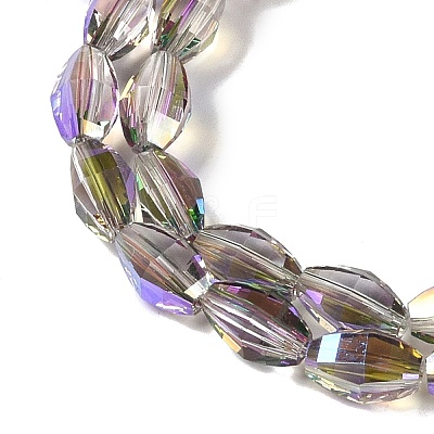 Electroplate Glass Beads Strands GLAA-Q101-03A-HP03-1