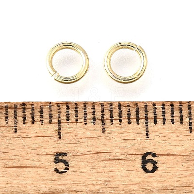 Brass Open Jump Rings KK-V007-004G-08-1