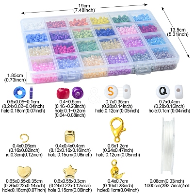 DIY Glass Seed & Plastic & Polymer Clay Beads Bracelets Making Kits DIY-FS0007-07-1
