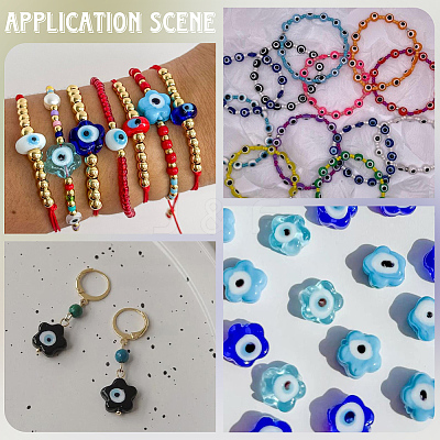Handmade Evil Eye Lampwork Beads LAMP-SC0001-82-1