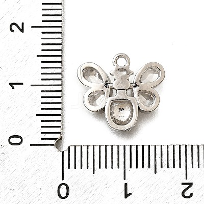 Brass Micro Pave Cubic Zirconia Pendants KK-A245-03A-P-1