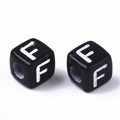 Opaque Acrylic Beads X-SACR-N002-01F-1