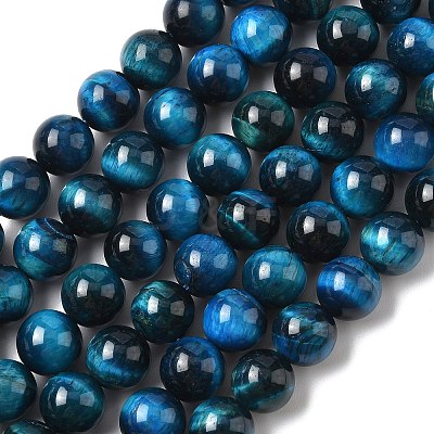 Natural Tiger Eye Beads Strands G-K203-87-10mm-1
