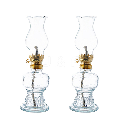 Transparent Glass Lamp Shade Kerosene Lamp LS-AJEW-WH0314-457B-1