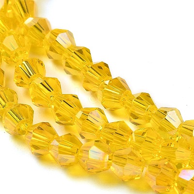 Transparent Electroplate Glass Beads Strands GLAA-F029-2mm-A22-1