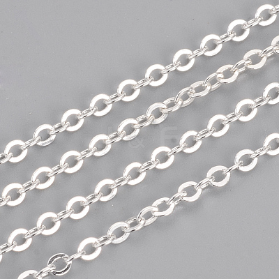 Brass Cable Chains Necklaces X-MAK-R019-S-1