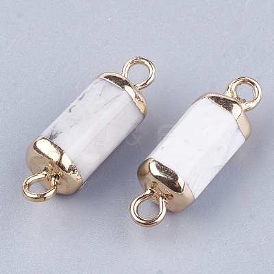 Electroplate Natural Howlite Links connectors G-S344-01L-1