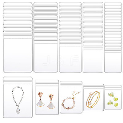 110Pcs 5 Styles PVC Plastic Storage Resealable Bags ABAG-GL0001-15-1