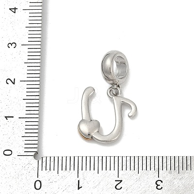 Brass European Dangle Charms KK-Z097-01U-GP-1