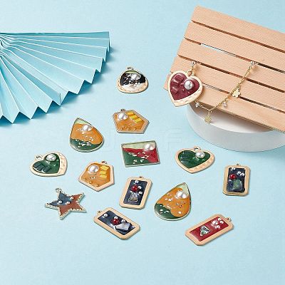 Epoxy Resin Pendants RESI-X0001-41-1