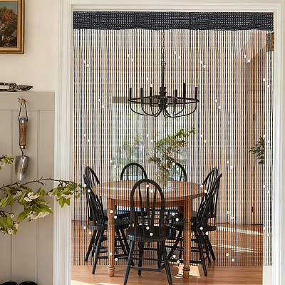 Polyester & Plastic Pearl Door String Curtain AJEW-WH20128-053A-1