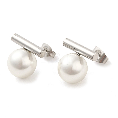 304 Stainless Steel Studs Earrings EJEW-K277-01P-1
