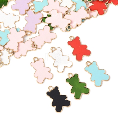36Pcs Alloy Enamel Pendants ENAM-FS0002-88G-1