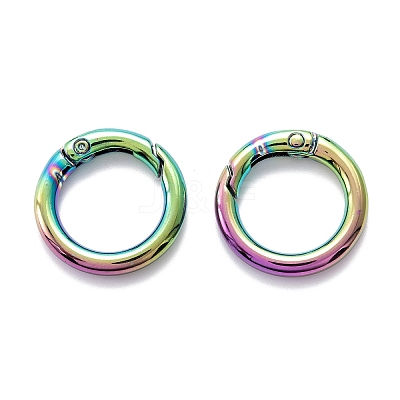 Zinc Alloy Ring Spring Gate Rings PALLOY-M194-01A-MC-1