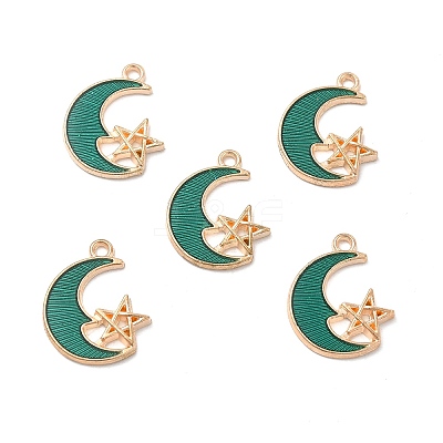 Alloy Enamel Pendants ENAM-S121-061F-G-1