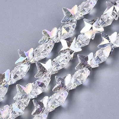 Electroplate Glass Beads Strands EGLA-N002-05A-1
