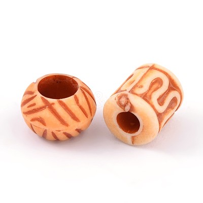 Mixed Antique Style Acrylic Beads MACR-R546-02-1