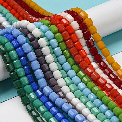 Opaque Glass Beads Strands GLAA-G112-03-M-1