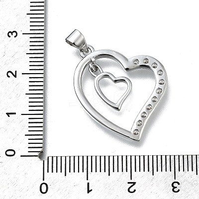 Brass Micro Pave Cubic Zirconia Pendants KK-K400-44P-1