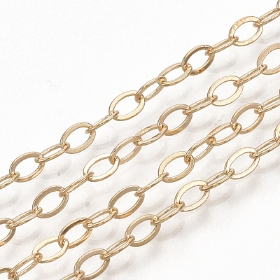 Brass Cable Chain Necklace Making MAK-T006-05KC-1