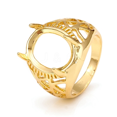 Long-Lasting Plated Brass Solitaire Ring Settings KK-D160-03G-1