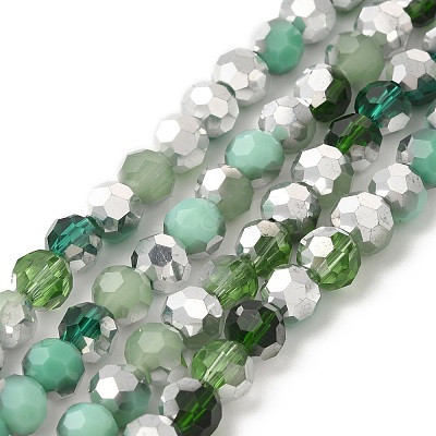 Electroplate Glass Beads Strands EGLA-P048-B-1