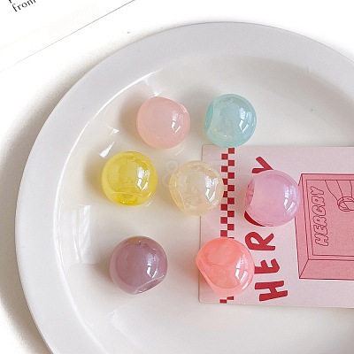 Opaque Acrylic European Beads OACR-F011-15-1