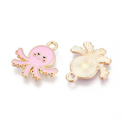 Marine Animals Alloy Enamel Pendants X-ENAM-T022-34A-1