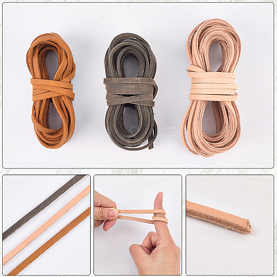 5M Flat Cowhide Leather Cords WL-GF0001-27C-03-1