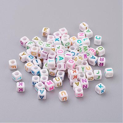 Opaque Horizontal Hole Acrylic Beads PL38C9308-1