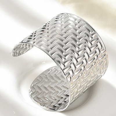 304 Stainless Steel Cuff Bangles for Women BJEW-Z096-05P-1