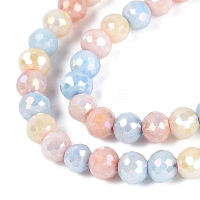 Anti-Tarnish Electroplate Glass Beads Strands EGLA-N027-02A-06-1