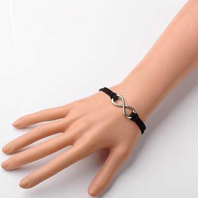 Faux Suede Cord Bracelets X-BJEW-JB01478-01-1