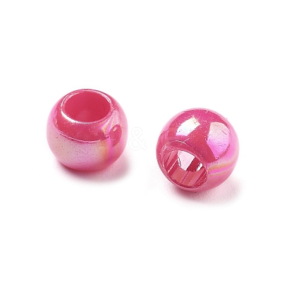 UV Plating Rainbow Iridescent Acrylic Beads LS-PACR-D300-01C-1