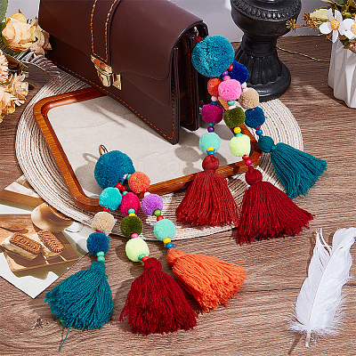 The Colors of the Small Pom Balls are Random Color KEYC-WH20004-02B-1