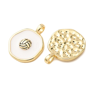 Brass Enamel Pendants KK-CJC12A6-01A-G-1