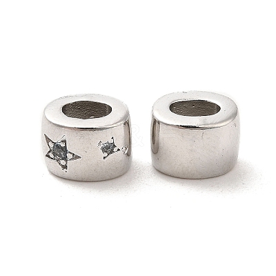 Brass Micro Pave Cubic Zirconia Beads KK-Q773-02P-03-1