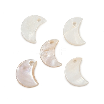 Moon Freshwater Shell Charms SHEL-M005-06-1