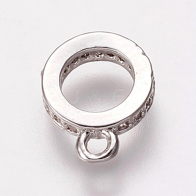Brass Cubic Zirconia Tube Bails LS-KK-P134-64P-1