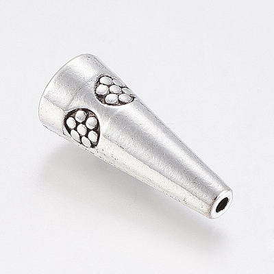 Tibetan Style Alloy Bead Cones X-PALLOY-ZN2419-AS-RS-1