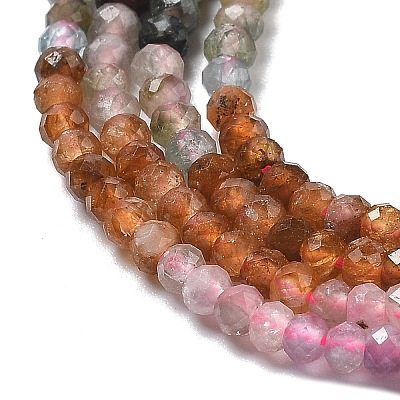 Gradient Color Natural Colorful Tourmaline Beads Strands G-ONLY-T-A07-01-1